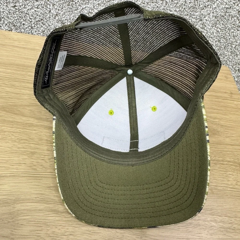What The Fin Hats Lot Of 2 Snap Back Cap Camo Pattern Mesh Back Fishing Outdoors